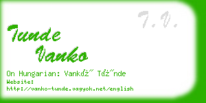 tunde vanko business card
